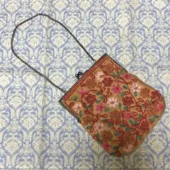 アンティークな両面ビーズ刺繍バック　ゴージャス　パーティ用　小物入れとして