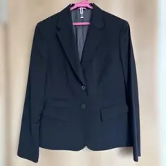 【クリーニング済】Miss JUNKO スーツ 3点　黒 9号　ウール100%