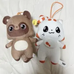 二尾の小狐 てnこ わくわく おでかけ ぬいぐるみ ぽnきち - メルカリ