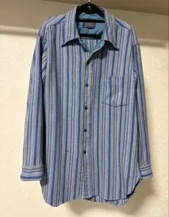 60s 70s PENDOLTON ペンドルトン　ウールシャツ　ストライプ　Lのサムネイル