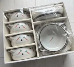 人参デザイン スープカップセット 陶器製 5点のサムネイル