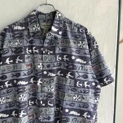 KAHALA アロハシャツ USA製 魚 フィッシュ総柄 メンズ 半袖 - メルカリ