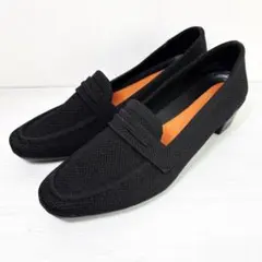 【美品】Kesou ニットローファー ブラック 軽量パンプス