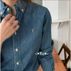 【美品】ラルフローレン大人気オーバーサイズダンガリーシャツ現行品