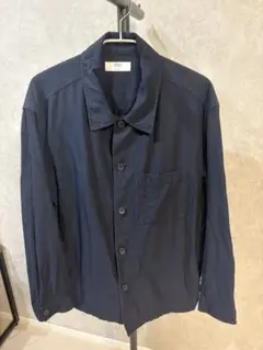 UNIQLO コットンリネンシャツジャケット　ネイビー　Lサイズ