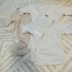 ユニクロ コンビ肌着 グレー アカチャンホンポ 短肌着 コンビ肌着 3枚セット