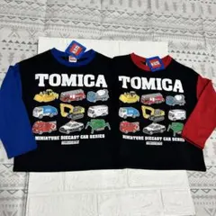 新品／TOMICA ミニチュアダイキャストカー Tシャツ 2枚セット 110cm