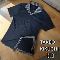 美品★TAKEO KIKUCHI【タケオキクチ】赤タグ 半袖ポロシャツ Lのサムネイル