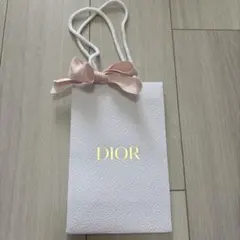 Dior リボン付きショップ袋 ホワイト