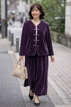 ベルベット パープル セットアップ Ｌサイズ