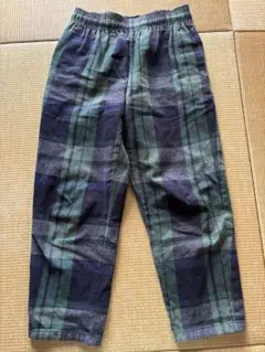 GU イージーパンツ Mサイズ グリーン系チェック