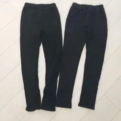 Bee des Bee　裏起毛ブラックレギンス 140