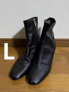 5cmスクエアフィットショートブーツ ルタロン Lサイズ ヒール LETALON