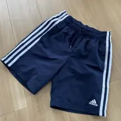 アディダス　adidas ネイビー 半ズボン 3本ライン　ハーフパンツ　短パン