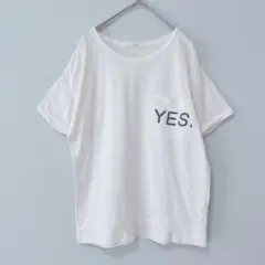 Cepo セポ　半袖　Tシャツ　カットソー　胸ポケット　YES シンプル　白Tのサムネイル