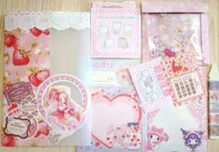 ローディッドペーパーバッグ おすそ分け 紙モノ コラージュ いちご柄 女の子