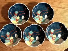 伊万里 鍋島焼 瓢箪柄 色鍋島 小皿 5枚セット 陶器 和食器 焼き物 ア21