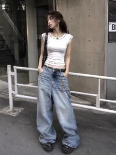 MCM ピチT y2k 平成ギャル　フレンチスリーブ　韓国　ストリート　ミニTのサムネイル