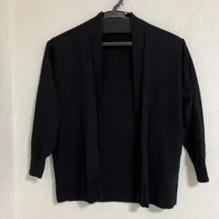 無印良品 UVカット強撚 ショートカーディガン ブラック
