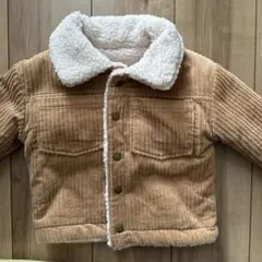 リバーシブルベージュ・ホワイト ボアジャケット