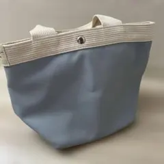 キャンバス トート バッグ 弁当 バッグ 手提げ ハンド バッグ ブルー 水色