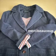 mercibeaucoup, メルシーボークー ネイビー デニム風ジャケット