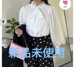新品未使用⭐︎袖ボリュームリボンボウタイブラウス　Mのサムネイル