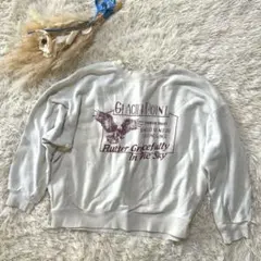 【ベイフロー】グラフィックプリント スウェット　Ｌサイズ　カジュアル