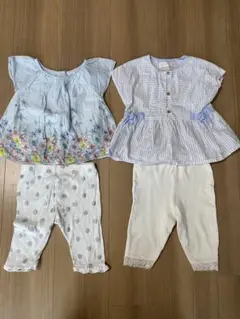♡女の子80まとめ売り♡ZaraBaby ブラウス　bebeさくらんぼ柄スパッツ