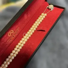 ピンク真珠 二連ネックレス 専用ケース付き