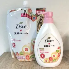 【本体＆詰替セット】ダヴ 堂島ロール ボディソープ 甘酸っぱい摘みたていちごのサムネイル