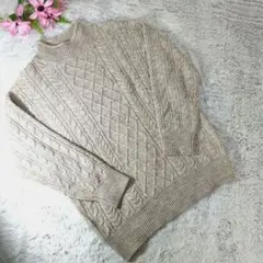 ✨美品★CINEMA CLUB★M✨ ケーブルニット ハイネック セーター