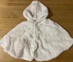 ブランシェス　リバーシブルポンチョ　モコモコ　+花柄