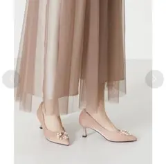 ミッシュマッシュ サークルパールモチーフパンプス