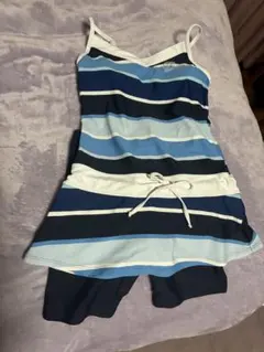 FILA 水着 ワンピース 青系ストライプ