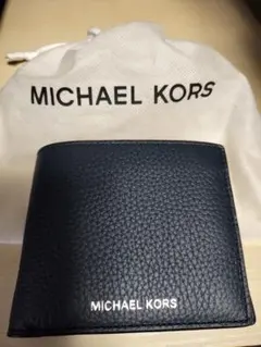 MICHAEL KORS ネイビー 二つ折り財布　マイケルコース