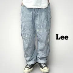 Lee ダブルニーペインターパンツ ヒッコリー ペイント ペンキ 1点物