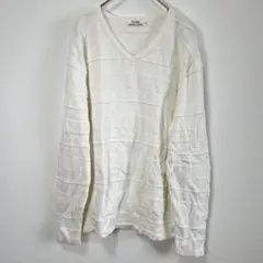 【TIMELY WARNING】ホワイト 長袖 ロングTシャツカジュアル/Mのサムネイル