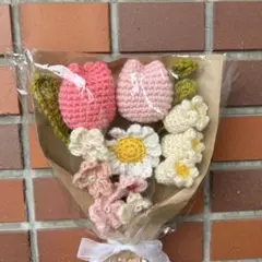 【特別価格⭐︎】編み物　枯れない花束　毛糸のお花　大きめブーケ◎