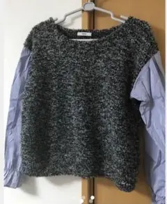 お値下げ　美品　mystic 異素材切替ニット