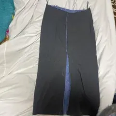 ZARA グレー ストライプ タイトスカート