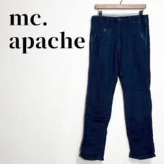 mc.apache　ストレートデニムパンツ　コットン混　インディゴブルー　Sのサムネイル