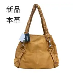 新品 未使用品牛本革 キャメル色 バッグ