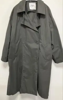 ZARA カーキ グリーン トレンチコート