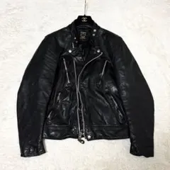 美品✨Schott ダブルブレスト ライダースジャケット ラムレザー