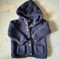 美品　NEXT baby くま耳　フード付きアウター 12-18ヶ月 ネイビー