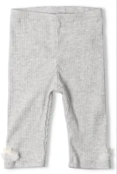 グレー リブ編み ベビーレギンス