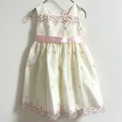 マザウェイズ 花刺繍レースリボンドレス フォーマル キッズ お呼ばれ c199のサムネイル