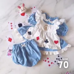 アリス♥️70　ディズニー　出産準備　ハーフバースデー　ワンピース　ロンパース