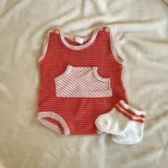 baby vintage 50-60cmロンパースソックスセット